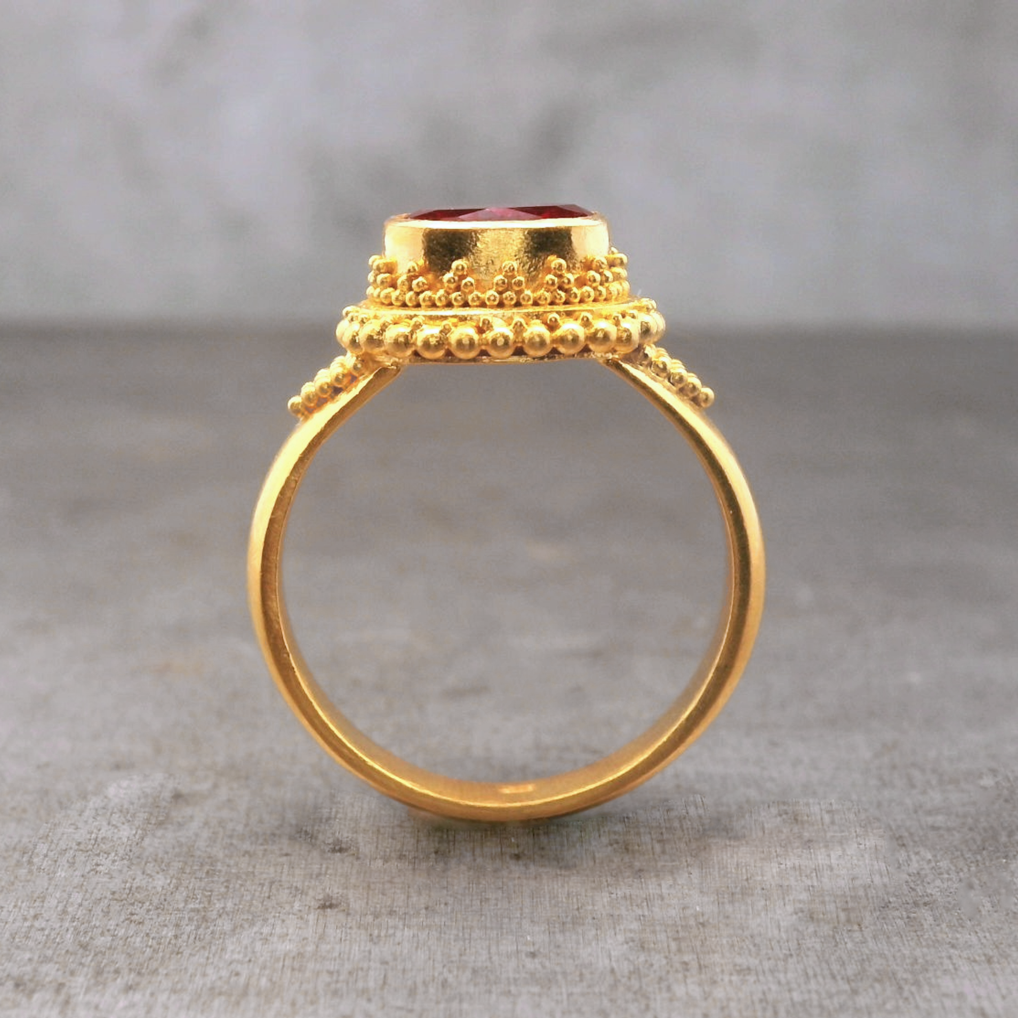 Ruby and gold ring