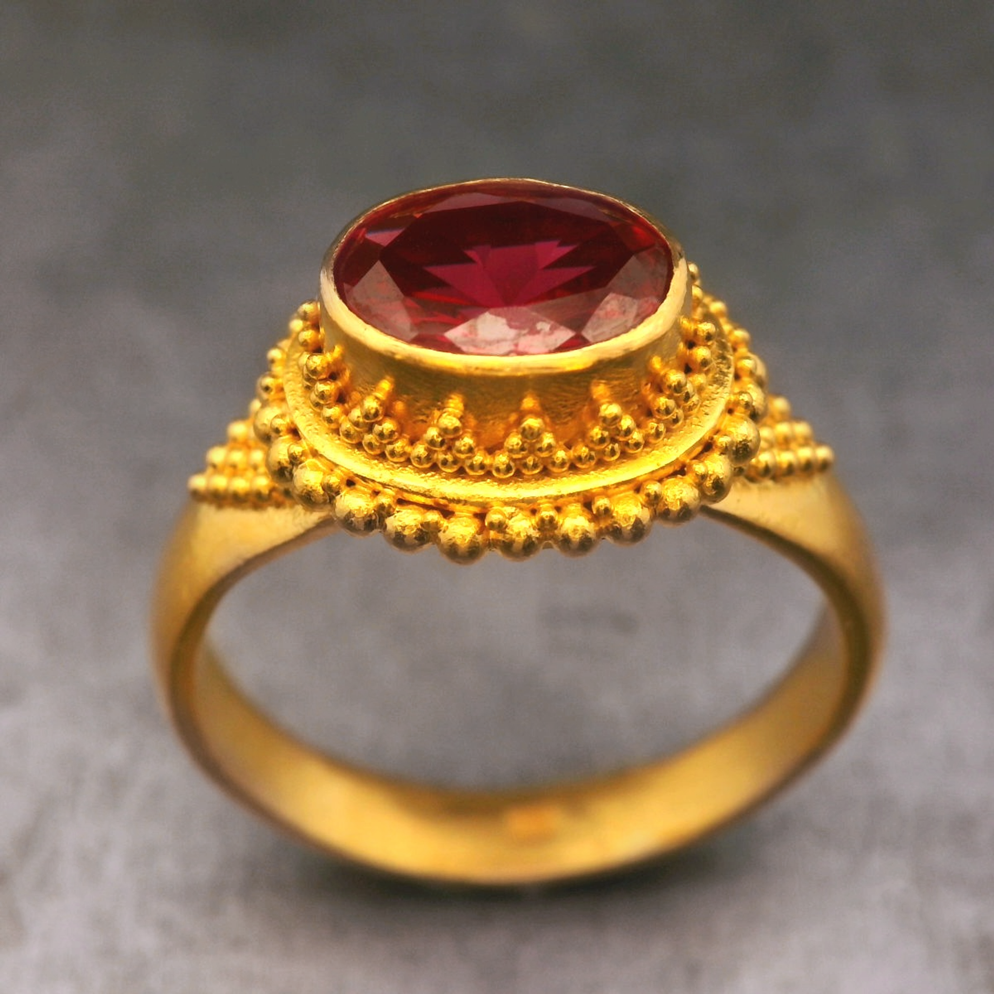 Ruby and gold ring