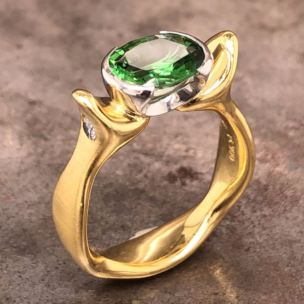 Tourmaline Diamond Ring